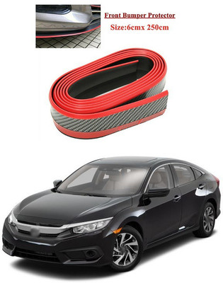PECUNIA Plastic Car Bumper Guard(Black, Red, Pack of 1, Honda, Civic)