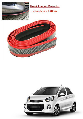 PECUNIA Plastic Car Bumper Guard(Black, Red, Pack of 1, Hyundai, Xcent)