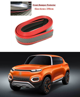 PECUNIA Plastic Car Bumper Guard(Black, Red, Pack of 1, Maruti, Gypsy King)