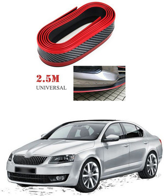 XZRTZ Plastic Car Bumper Guard(Black, Red, Pack of 1, Skoda, Octavia)