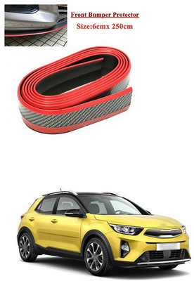 PECUNIA Plastic Car Bumper Guard(Black, Red, Pack of 1, Hyundai, Xcent)