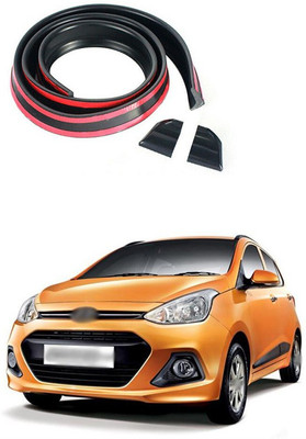 XZRTZ Plastic Car Bumper Guard(Black, Pack of 1, Hyundai, i10)