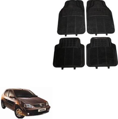 RONISH Rubber Standard Mat For  Renault Logan Edge(Black)