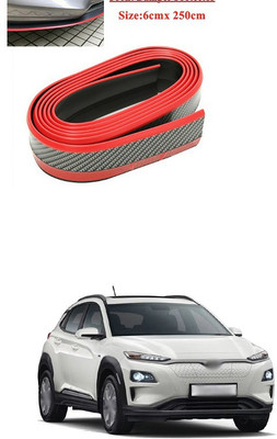 PECUNIA Plastic Car Bumper Guard(Black, Red, Pack of 1, Hyundai, Elite i20)