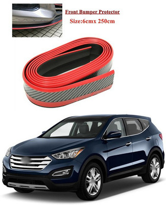 PECUNIA Plastic Car Bumper Guard(Black, Red, Pack of 1, Hyundai, Elite i20)