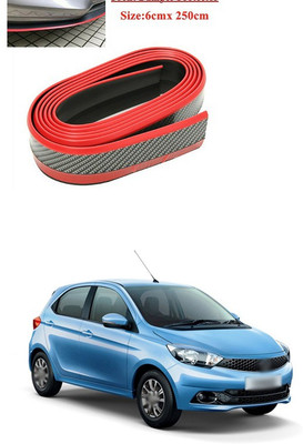 PECUNIA Plastic Car Bumper Guard(Black, Red, Pack of 1, Tata, Tiago)