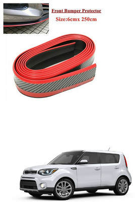 PECUNIA Plastic Car Bumper Guard(Black, Red, Pack of 1, Hyundai, Xcent)