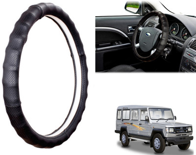 WolkomHome Steering Cover For Toyota Land Cruiser(Black, Leatherite)