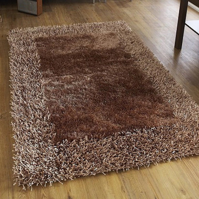 shopgallery Brown Polyester Carpet(4 ft,  X 6 ft, Rectangle)