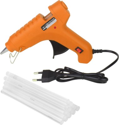 W Wadro Orange |100 Watt| Leak Proof with On Off Switch| Indicator and 12 Adhesive Glue Sticks High Temperature Corded Glue Gun(11 mm)