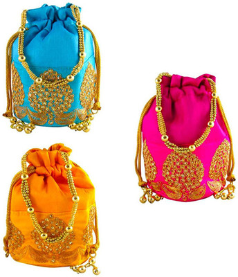 Avanti Creation Combo Of 3 Wedding Potli Bag Potli