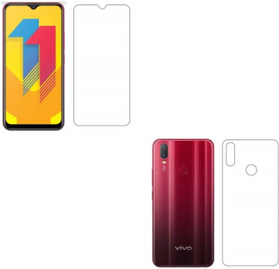 ELEF Front and Back Tempered Glass for Vivo Y11(Pack of 2)