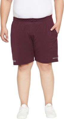 bigbanana Solid Men Maroon Sports Shorts