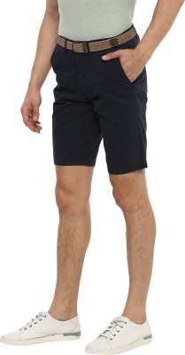 Celio Solid Men Dark Blue Regular Shorts