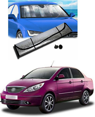 PECUNIA Rear Window, Dashboard Sun Shade For Tata Manza(Silver)