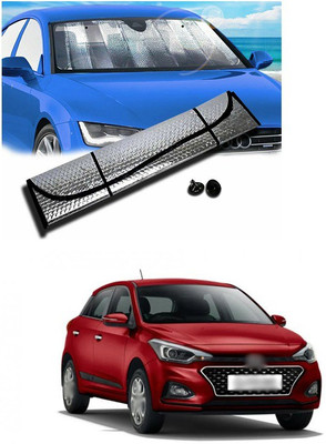 PECUNIA Rear Window, Dashboard Sun Shade For Hyundai Elite i20(Silver)