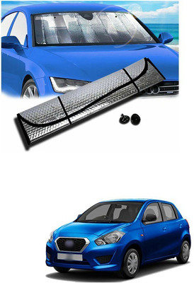 PECUNIA Rear Window, Dashboard Sun Shade For Datsun Go(Silver)