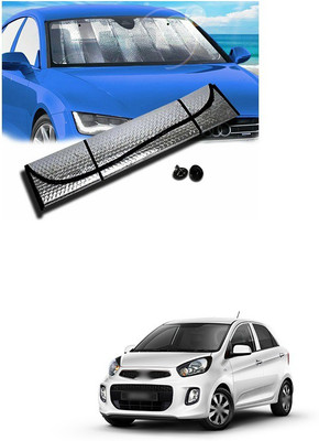 PECUNIA Rear Window, Dashboard Sun Shade For Hyundai Xcent(Silver)