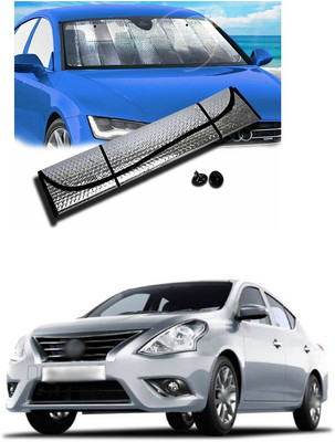 PECUNIA Rear Window, Dashboard Sun Shade For Nissan Sunny(Silver)