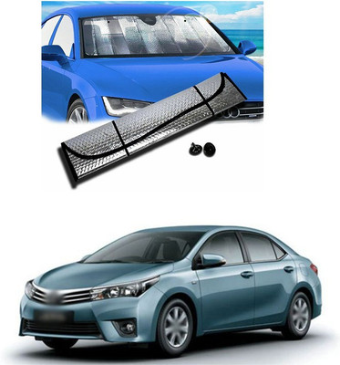 PECUNIA Rear Window, Dashboard Sun Shade For Toyota Corolla Altis(Silver)