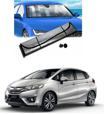 PECUNIA Rear Window, Dashboard Sun Shade For Honda Jazz(Silver)