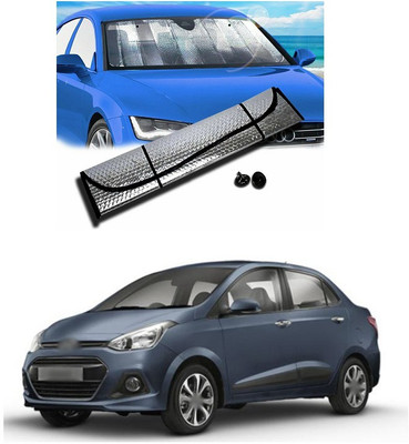 PECUNIA Rear Window, Dashboard Sun Shade For Hyundai Xcent(Silver)