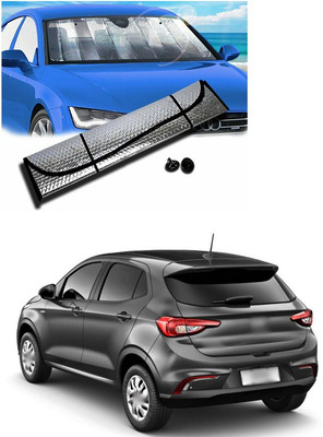PECUNIA Rear Window, Dashboard Sun Shade For Fiat Palio(Silver)