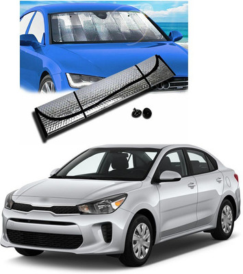 PECUNIA Rear Window, Dashboard Sun Shade For Hyundai Verna(Silver)