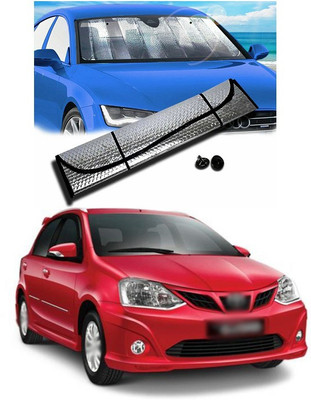 PECUNIA Rear Window, Dashboard Sun Shade For Toyota Etios Liva(Silver)