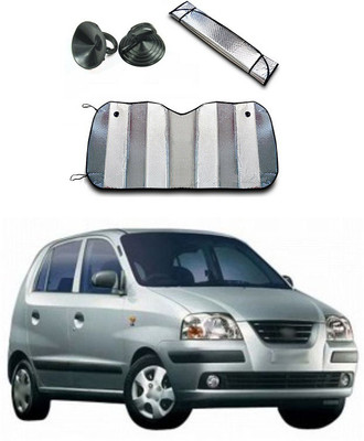 XZRTZ Rear Window, Dashboard Sun Shade For Hyundai Santro Xing(Silver)