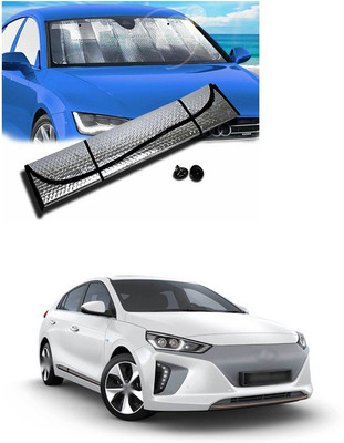 PECUNIA Rear Window, Dashboard Sun Shade For Hyundai i10(Silver)