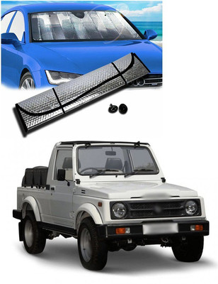 PECUNIA Rear Window, Dashboard Sun Shade For Maruti Suzuki Gypsy King(Silver)
