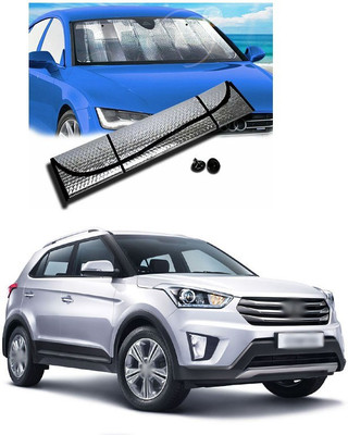 PECUNIA Rear Window, Dashboard Sun Shade For Hyundai Creta(Silver)