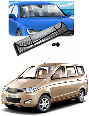PECUNIA Rear Window, Dashboard Sun Shade For Chevrolet Enjoy(Silver)