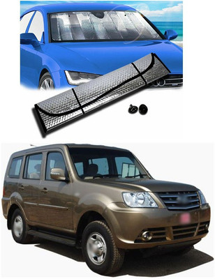 PECUNIA Rear Window, Dashboard Sun Shade For Tata Sumo Grande(Silver)