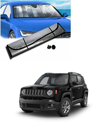 PECUNIA Rear Window, Dashboard Sun Shade For Hyundai Verna(Silver)