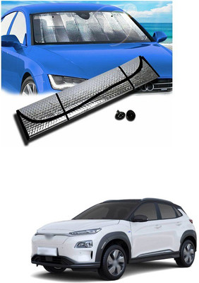 PECUNIA Rear Window, Dashboard Sun Shade For Hyundai i10(Silver)