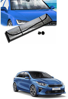 PECUNIA Rear Window, Dashboard Sun Shade For Hyundai Verna(Silver)