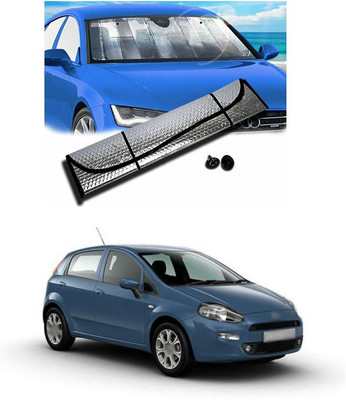 PECUNIA Rear Window, Dashboard Sun Shade For Fiat Punto(Silver)