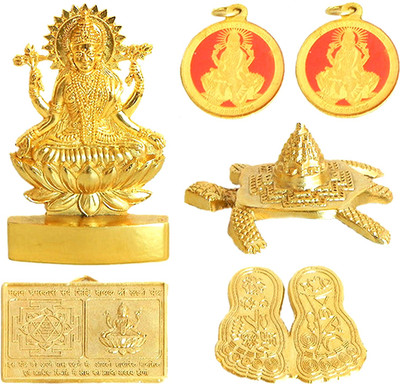 frackkon Shri Shree Dhan Laxmi Yantra KUBER for Goddess Bright Future Dhan Laxmi Yantra Locket of Wealth Energized Brass Yantra