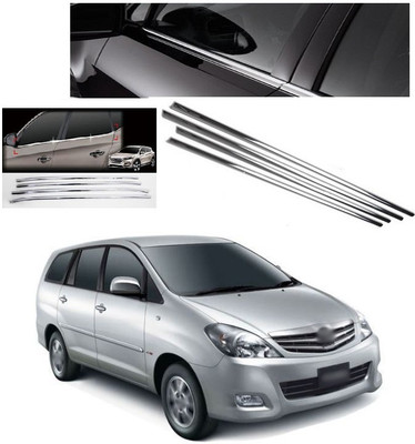 PECUNIA Chrome Lower Window Chrome Garnish Trims (Set Of 4) Z242 Matte, Glossy, Chrome Toyota Innova Side Garnish