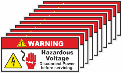 rangvishwa Hazardous Voltage Disconnect Power before Servicing Emergency Sign