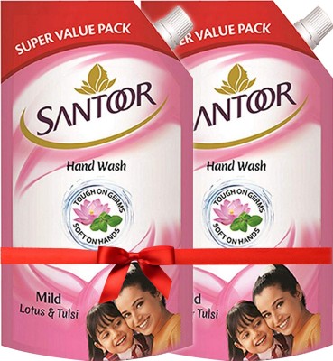 Santoor Mild Hand Wash Pouch  (2 x 750 ml)