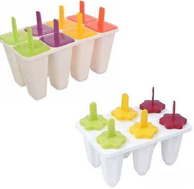 BIZOLO Multicolor Plastic Ice Cube Tray(Pack of2)