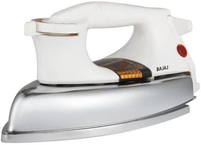 Bajaj Heavy weight High Quality 1000 W Dry Iron(white and silver)