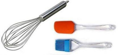 COSMO Combo of Silicon Spatula-Brush With Steel Whisk Kitchen Tools Combo of Stainless Steel Whisk/Egg Beater, Cooking Baking Silicone Spatula and Pastry Brush Kitchen Tool Set Kitchen Tool Set(Whisk, Spatula, Brush) COSMO Combo of Silicon Spatula-Brush With Steel Whisk Kitchen Tools Combo of Stainless Steel Whisk/Egg Beater, Cooking Baking Silicone Spatula and Pastry Brush Kitchen Tool Set Kitchen Tool Set(Whisk, Spatula, Brush)