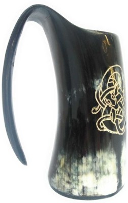 InsTook Medieval Natural Handcrafted Viking Drinking with Handle Ceramic Beer Mug(500 ml)