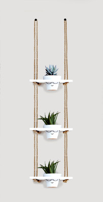 VAH 1 of 3 Tier White Plant Container Set(Wood)