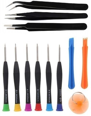 wroughton 9 in 1 Professional Mobile Repairing and Opening Tool Kit For iPhone 6/6S/iPhone 7/7S and for All Mobile Phone Precision Screwdriver Set With 3 Tweezer Precision Screwdriver Set(Pack of 12)