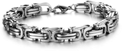 Jewelgenics Stainless Steel Silver Bracelet